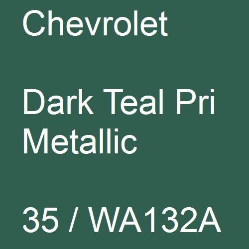 Chevrolet, Dark Teal Pri Metallic, 35 / WA132A.